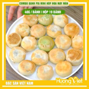 Combo hộp hoa May Mắn 19 vị bánh pía mini Tân Huê Viên (Hộp 800g)