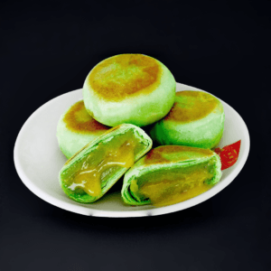 Bánh pía Tân Huê Viên kim sa Trà Xanh 480g - Bánh thơm thanh mùi trà xanh, béo nhẹ của trứng tan chảy