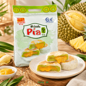 Bánh kim sa dứa Tân Huê Viên 480g - Thơm mùi lá dứa thơm thanh, nhân đậu xanh dẻo mịn.
