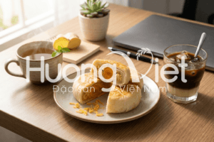 Nếu không thích cà phê, trà gừng nóng cũng là một lựa chọn đáng thử. Hương gừng thơm ấm tạo cảm giác dễ chịu khi dùng cùng bánh